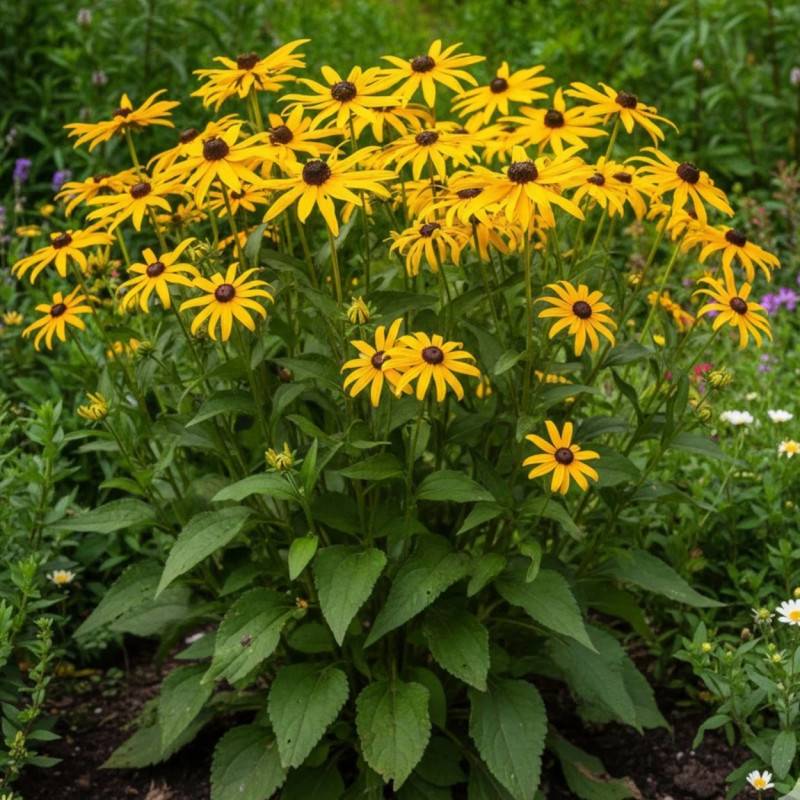 Rudbeckia lumineuse Goldsturm à fleurs Jaune/Noir - feuillage Caduc - Godet - 5/20 cm - Imagen 1