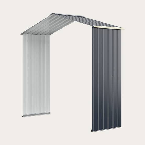 Abri de Jardin en Métal 1,36 ㎡ 213 x 64 x 195 cm avec 2 Portes Coulissantes Verrouillables 4 Trous d’Aération Gris pour Vélo MAISON CHIC - Image 1