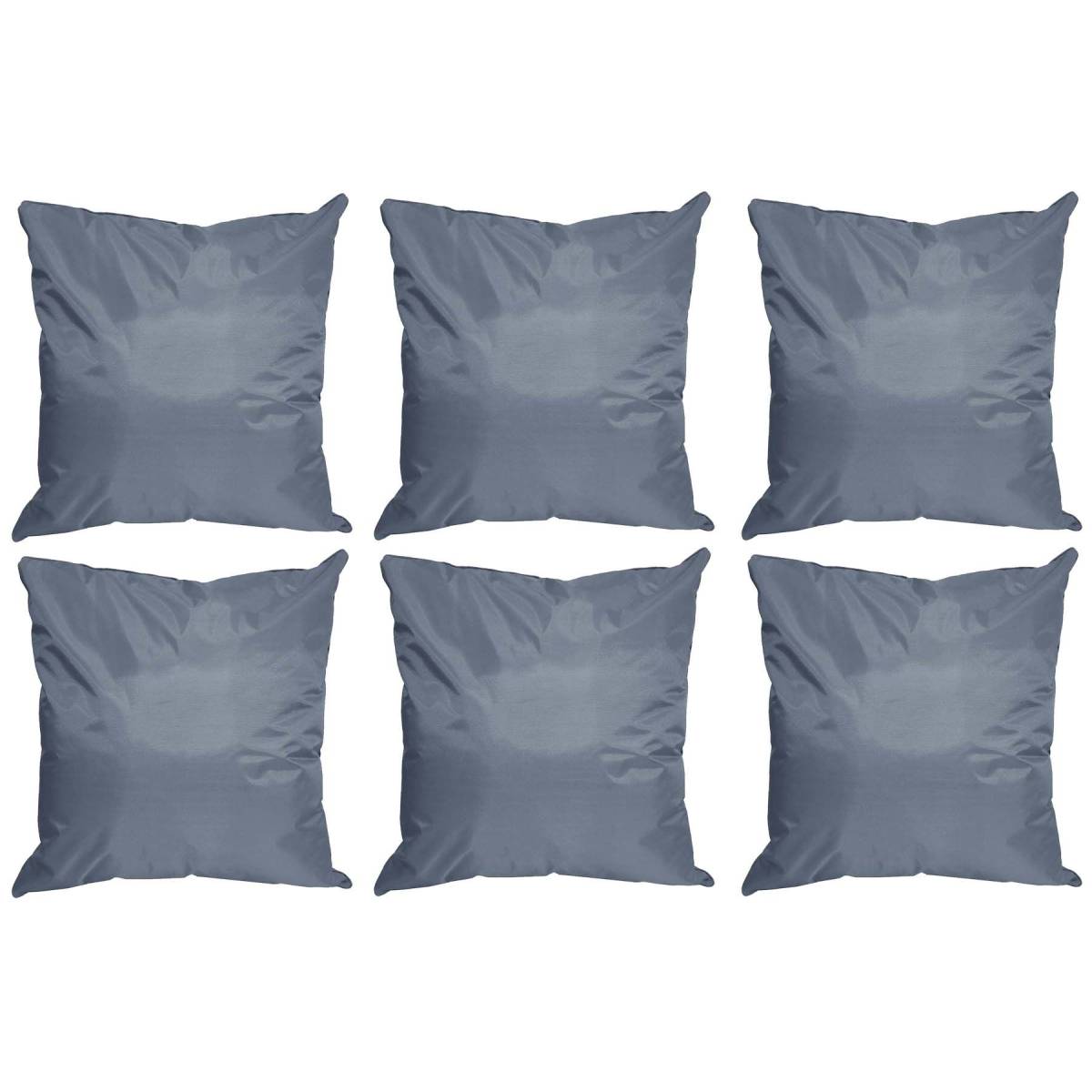 Jardindeco - Coussin extérieur carré 45 cm Sun (Lot de 6) Gris anthracite - Imagen 1