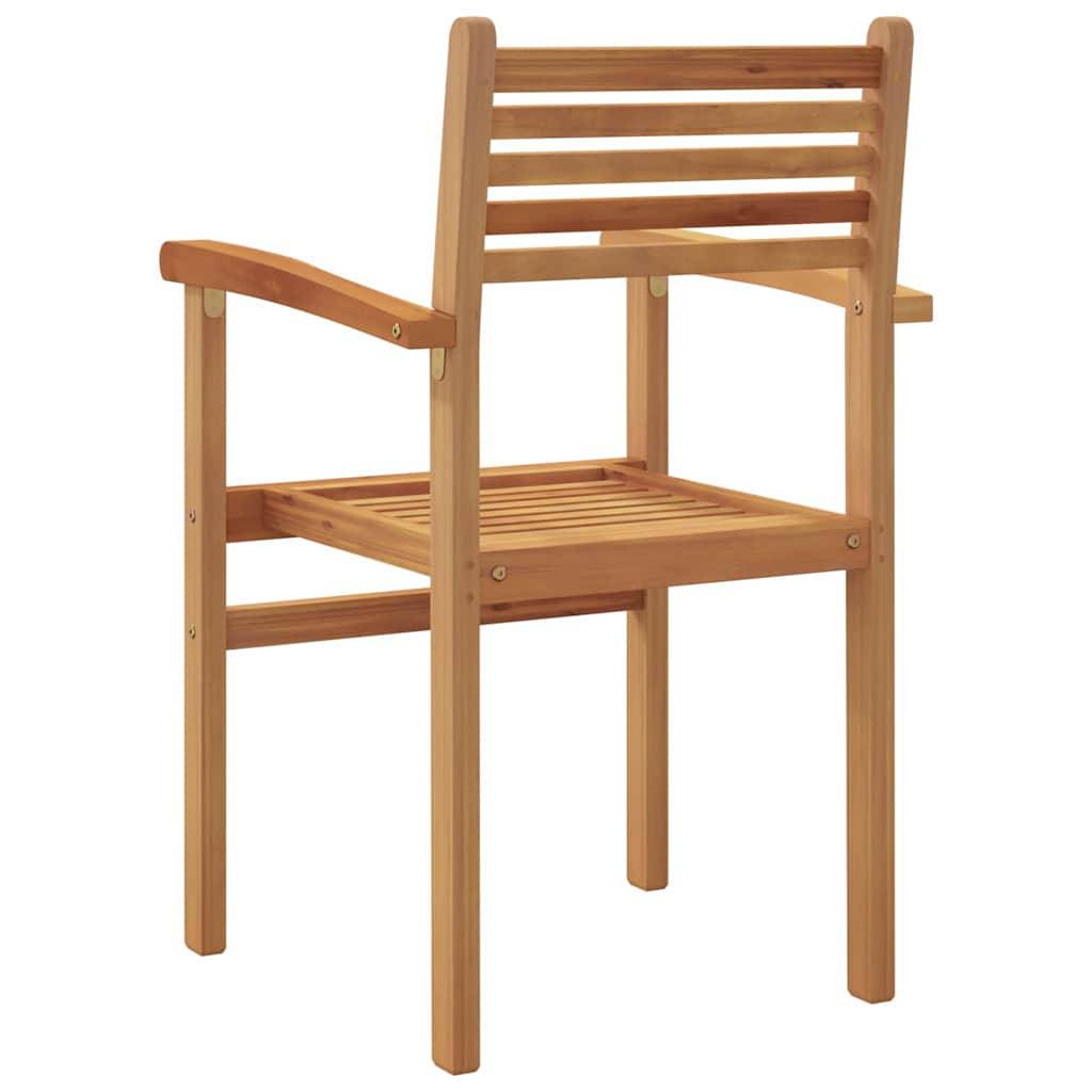 Chaises de salle à manger d'extérieur en teck massif design rustique pour jardin Lot de 2 Marron – ComfortXL Outdoor Living - Image 7