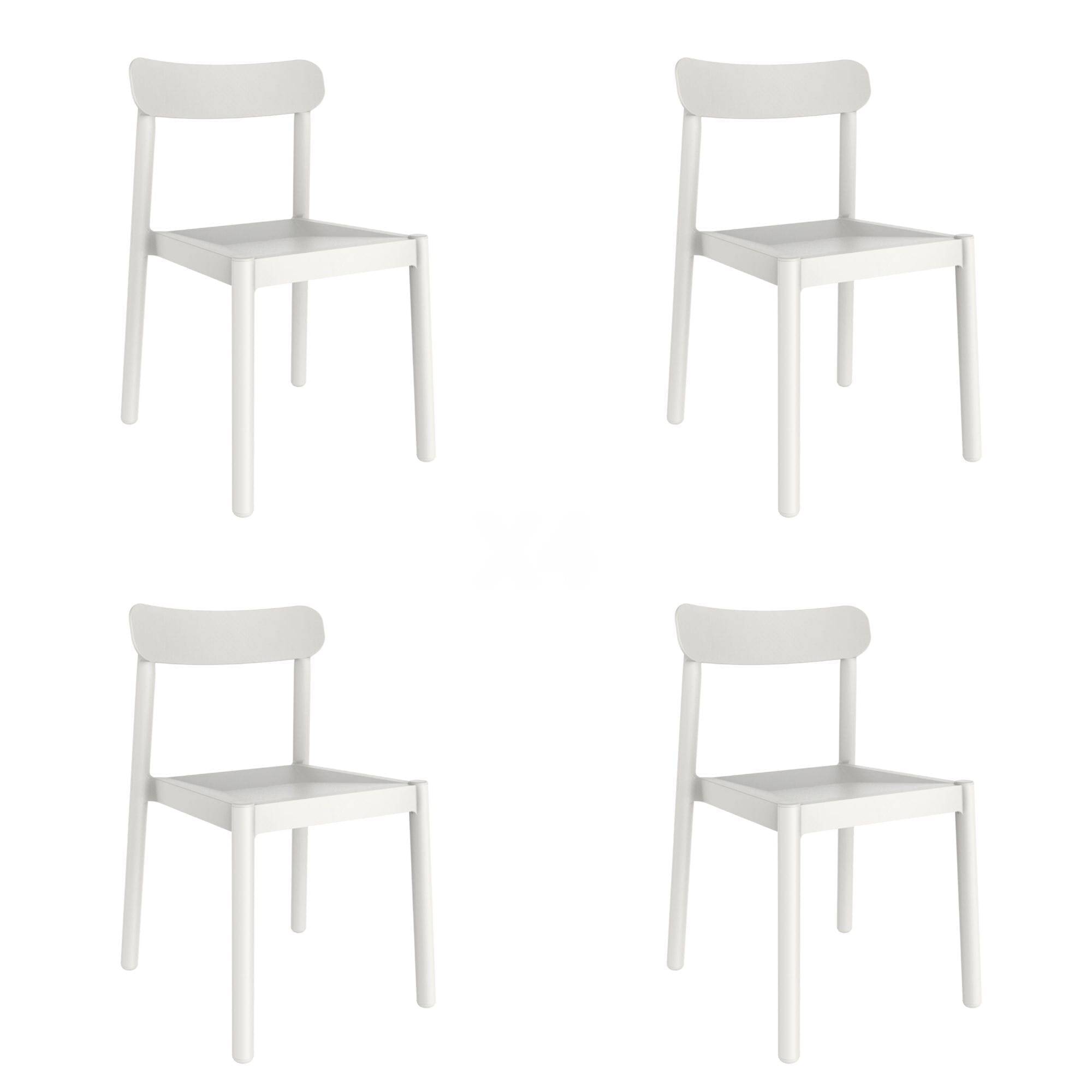 Garbar - Chaises Elba garbar plastique blanc (Lot de 4) - Image 1