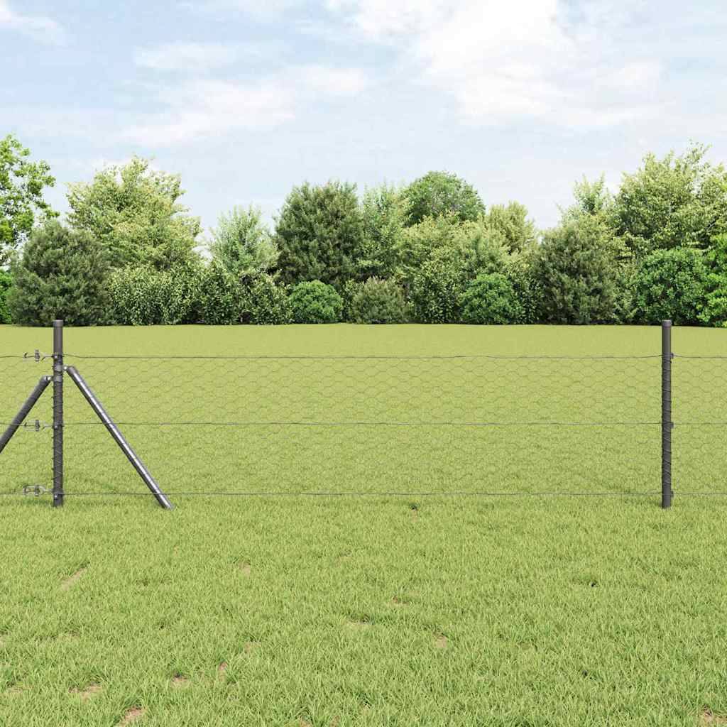 Clôture hexagonale PVC Gris 10 x 0.5 m, Poids :1.1kg - PANGIVO - Image 1