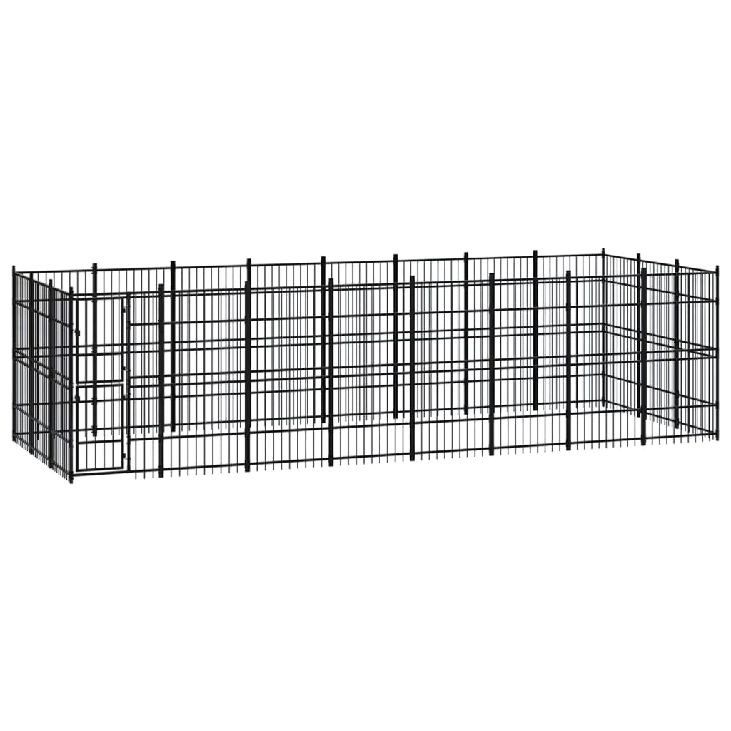 Vidaxl - Chenil D'Extérieur Pour Chiens Acier 22,12 M² - vidaXL - Imagen 2