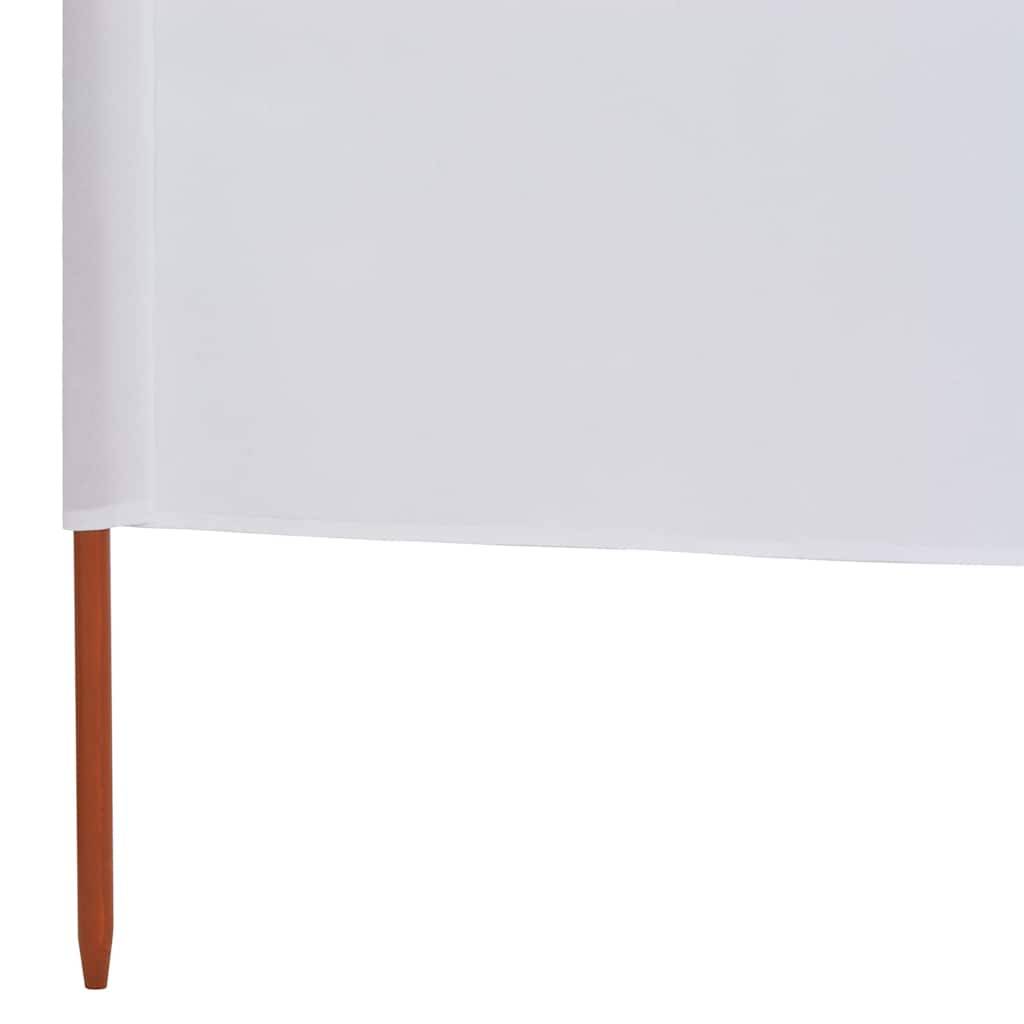Paravent tissu et bois blanc sable 1200 x 120 cm - PANGIVO - Image 5