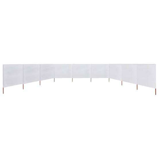 Paravent tissu et bois blanc sable 1200 x 120 cm - PANGIVO - Image 3