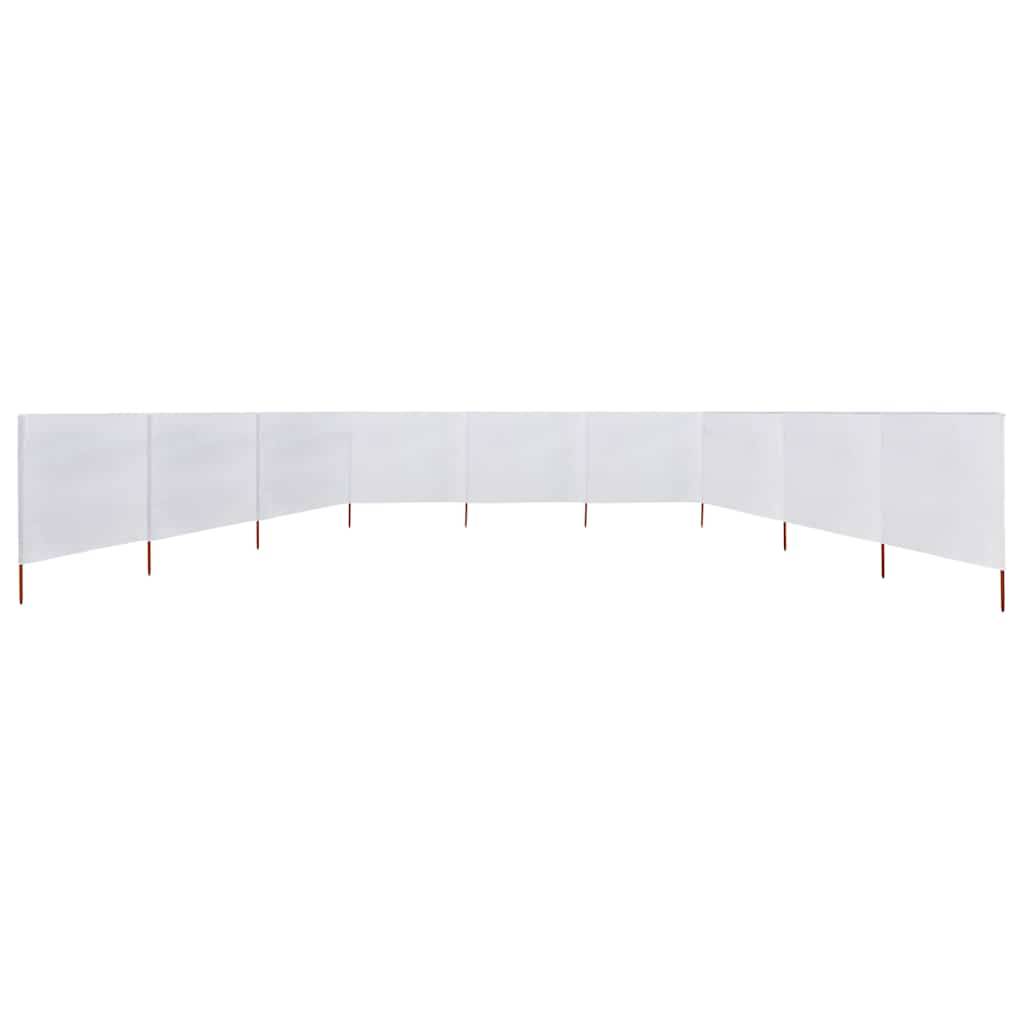 Paravent tissu et bois blanc sable 1200 x 120 cm - PANGIVO - Image 3
