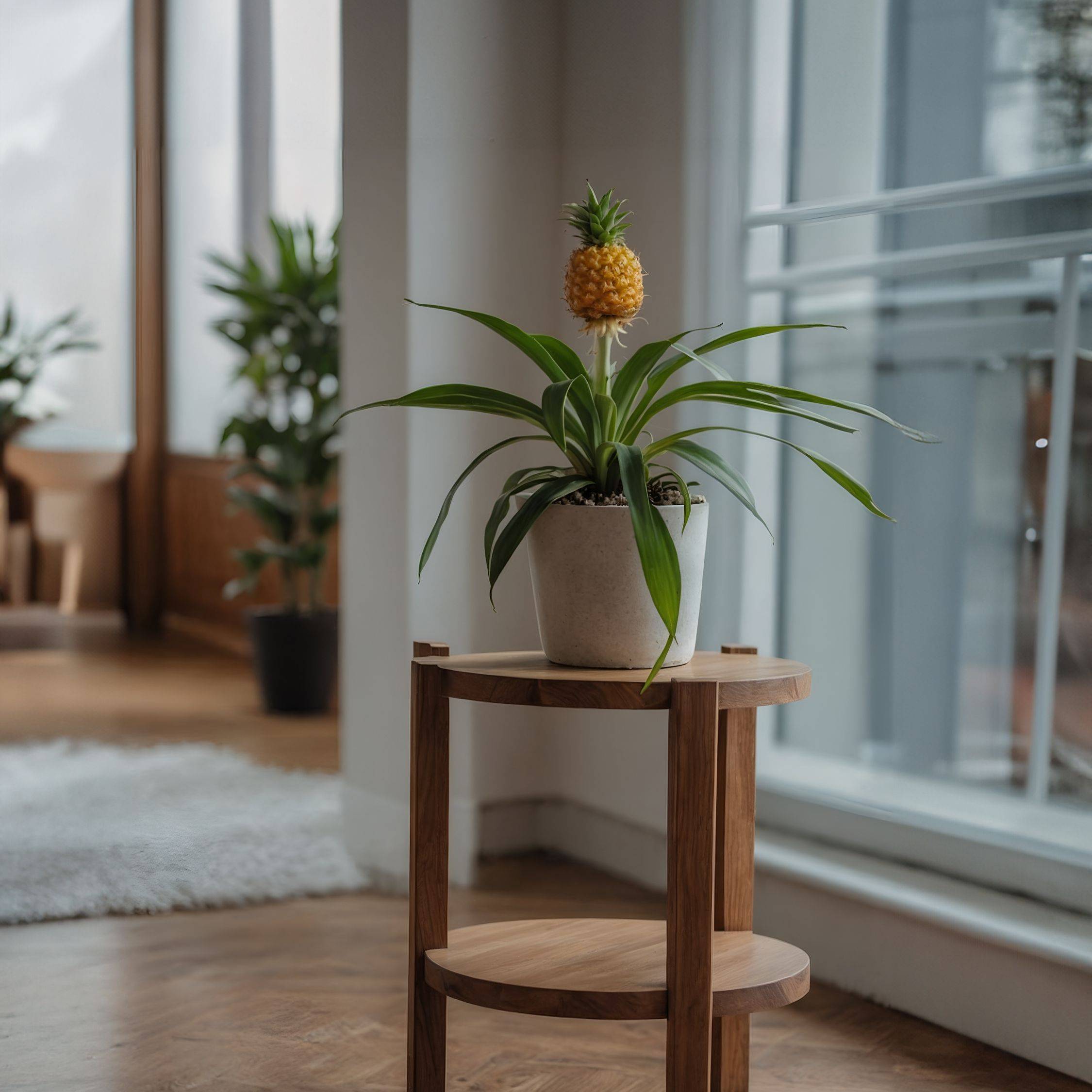 Plant In A Box - Ananas d'ornement - Set de 2 - Ananas comosus 'Mi Amigo' - H35-45cm - ⌀12cm - Image 2