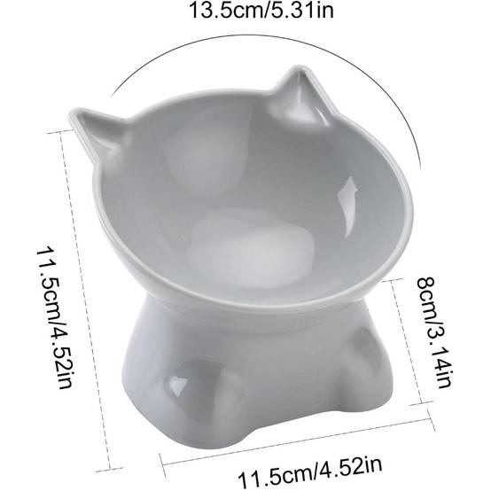 IntiMeg - Gamelle surélevée pour chat(Blanc) - IntiMeg - Image 5