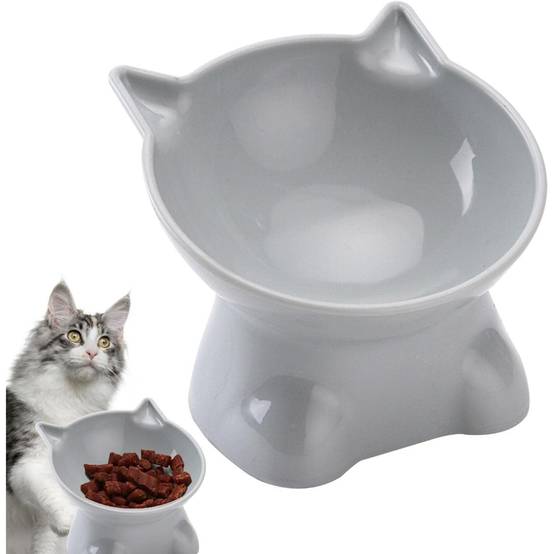 IntiMeg - Gamelle surélevée pour chat(Blanc) - IntiMeg - Image 1