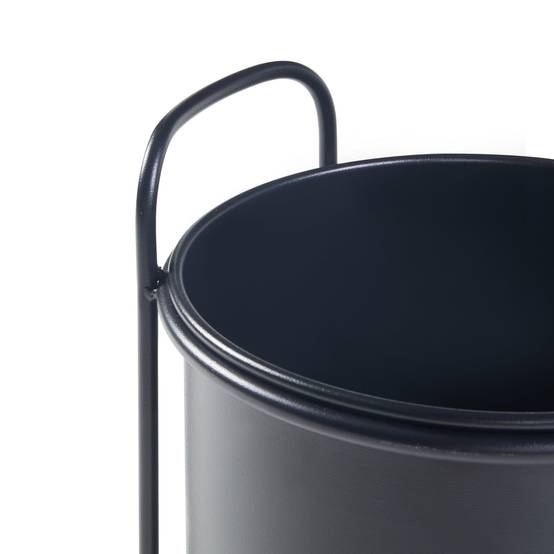 Helloshop26 - Set de 2 porte-plantes de tailles variées métal noir - Image 5