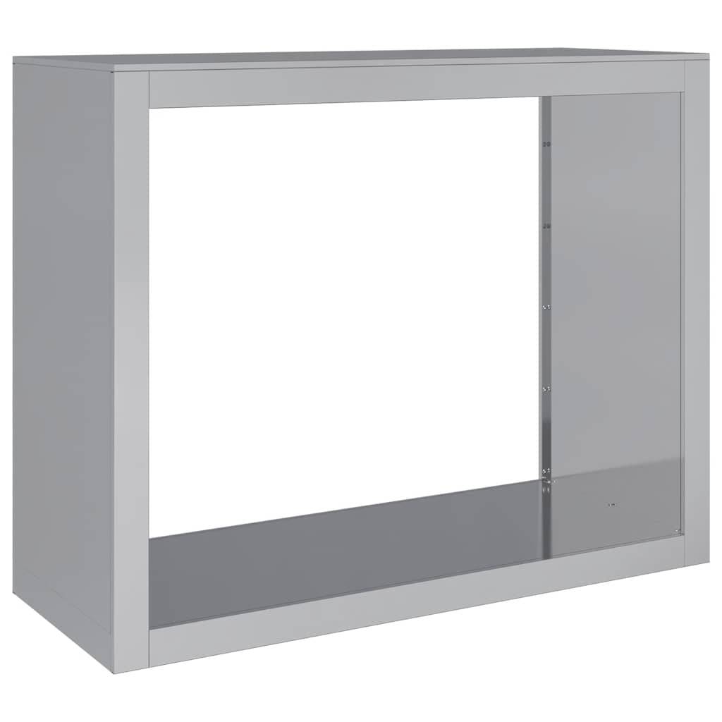 Range-bûches acier galvanisé anti-rouille pour bois de chauffage 100x80 cm – ComfortXL Outdoor Living - Image 2