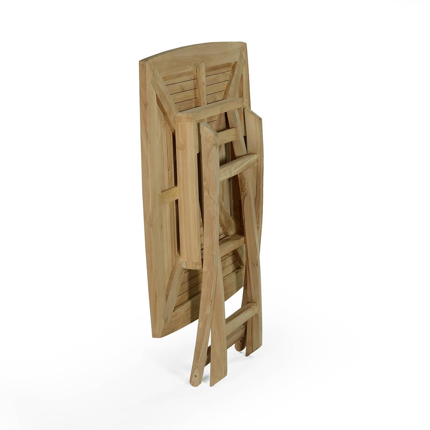 Teck'Attitude - Table pliante carrée en teck massif Cardif 90 x 90 cm - TECK'Attitude - Imagen 7