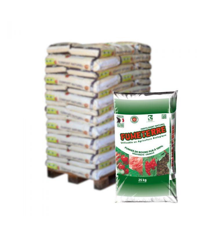 Fumier bovin déshydraté et soluble, 25 sacs de 25 kg - F-TER002-25x25 - Image 1