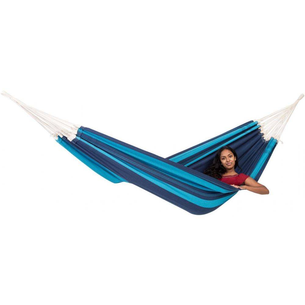 Amazonas - Hamac artisanal en coton Santana Bleu Amazonas - Imagen 3