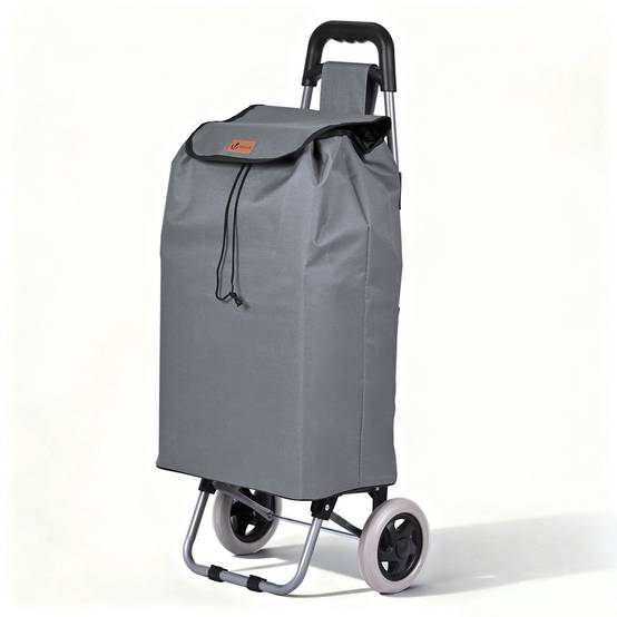 Vounot - Chariot de courses 2 roues pliable 59L gris - Image 1