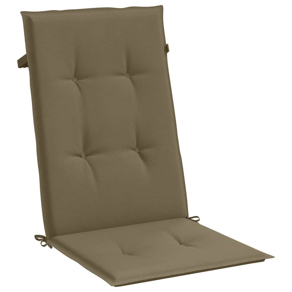 Coussins de chaise à dossier haut polyester taupe mélangé 120 x 50 x 4 cm, poids:5.15kg - PANGIVO - Image 5