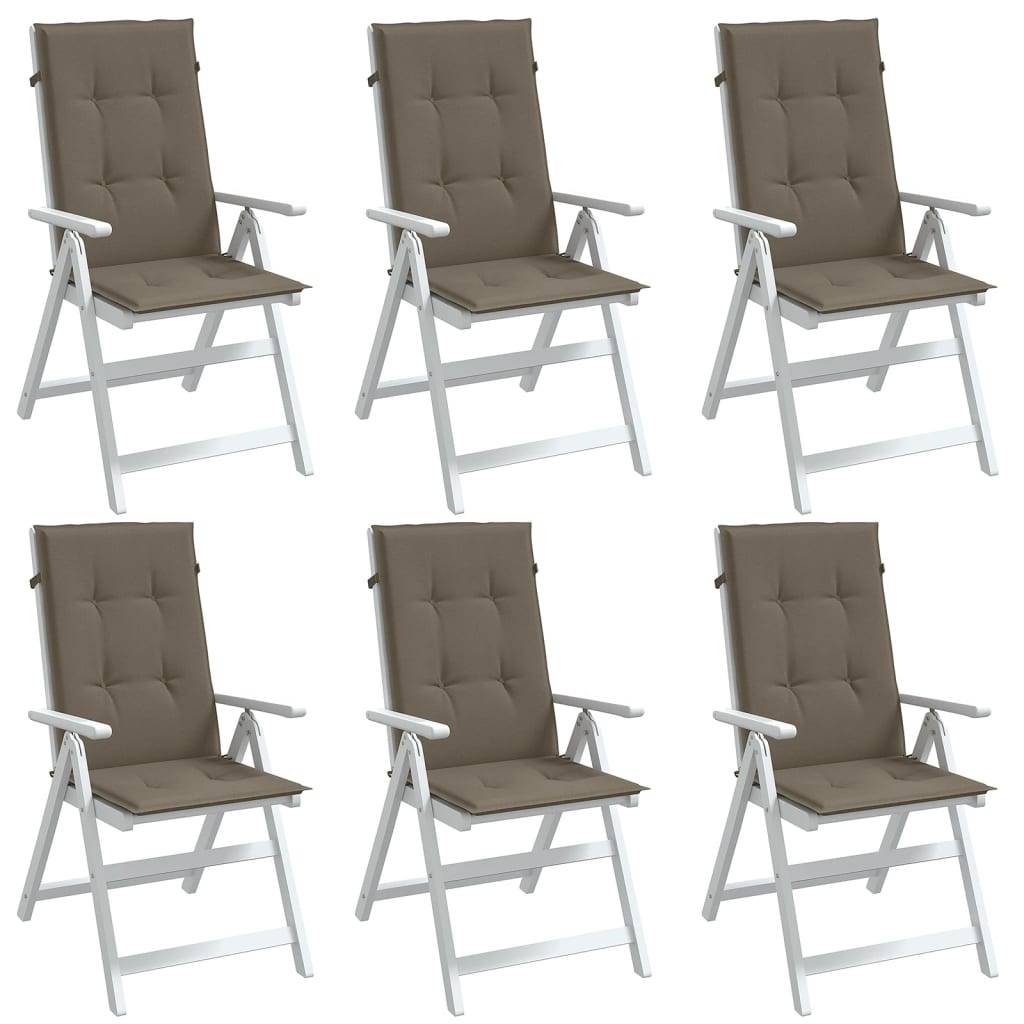 Coussins de chaise à dossier haut polyester taupe mélangé 120 x 50 x 4 cm, poids:5.15kg - PANGIVO - Image 1