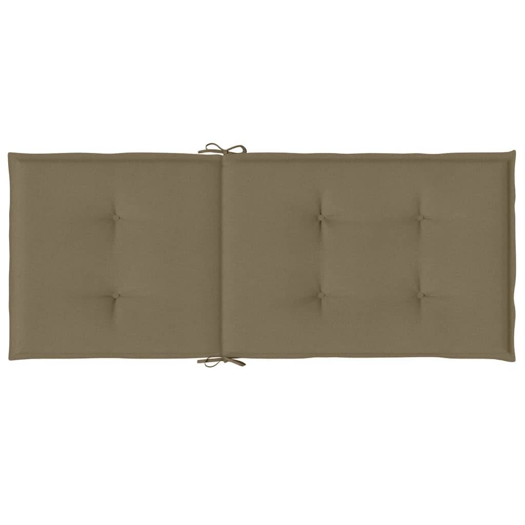 Coussins de chaise à dossier haut polyester taupe mélangé 120 x 50 x 4 cm, poids:5.15kg - PANGIVO - Image 7