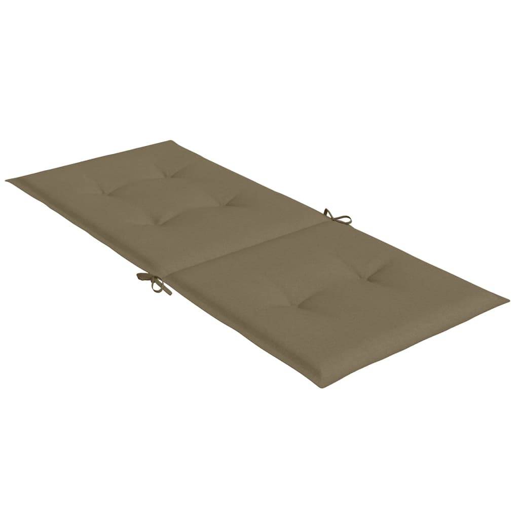 Coussins de chaise à dossier haut polyester taupe mélangé 120 x 50 x 4 cm, poids:5.15kg - PANGIVO - Image 6