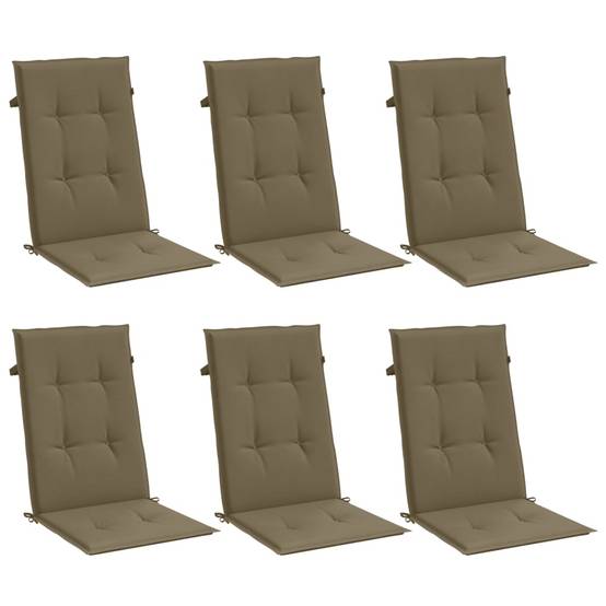 Coussins de chaise à dossier haut polyester taupe mélangé 120 x 50 x 4 cm, poids:5.15kg - PANGIVO - Image 4