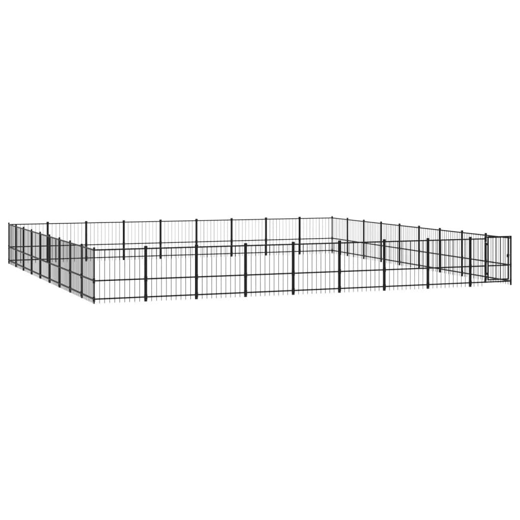 Vidaxl - Chenil d'extérieur pour chiens Acier 76,21 m² vidaXL 3124660 - Imagen 2