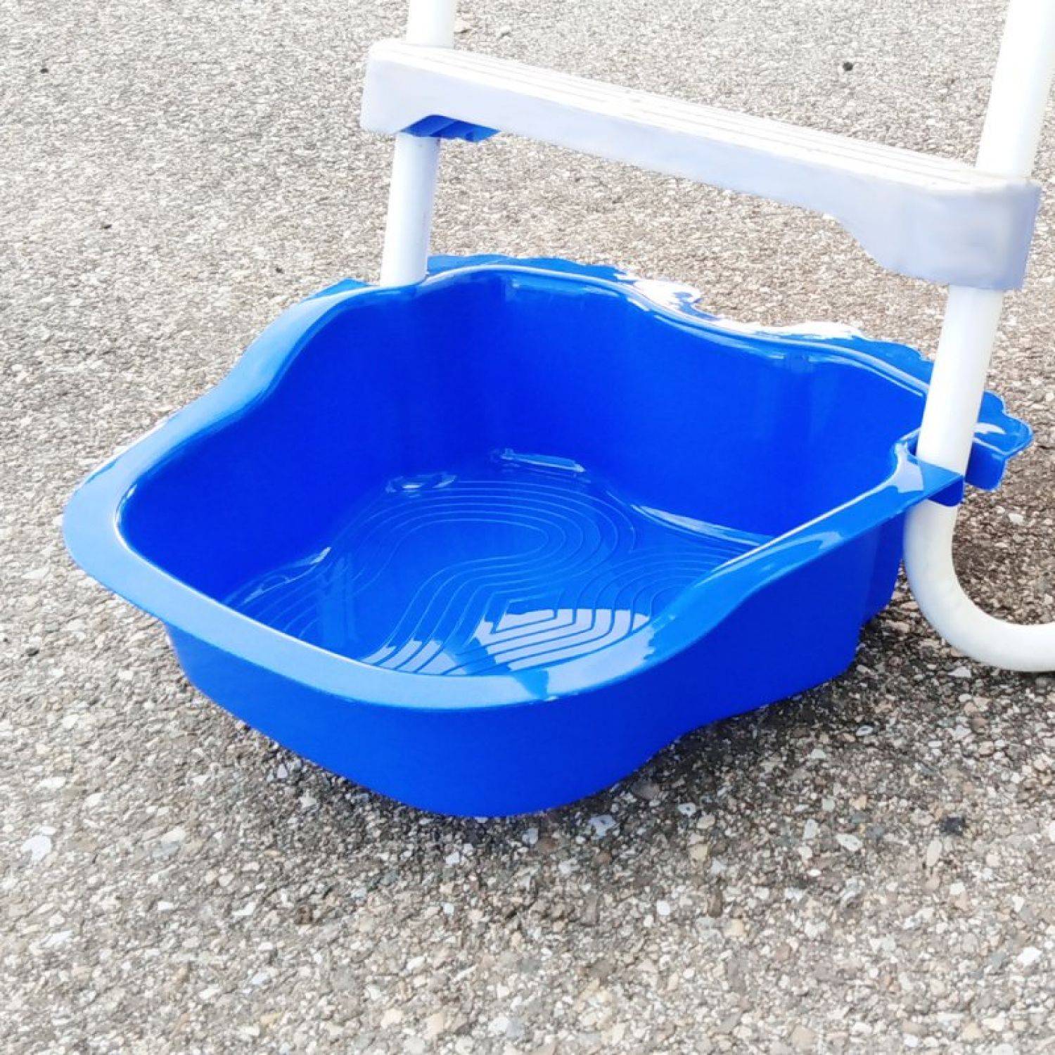 Linxor - Pédiluve bleu avec fond antidérapant et accroche échelle pour piscine hors sol - Linxor - Imagen 3