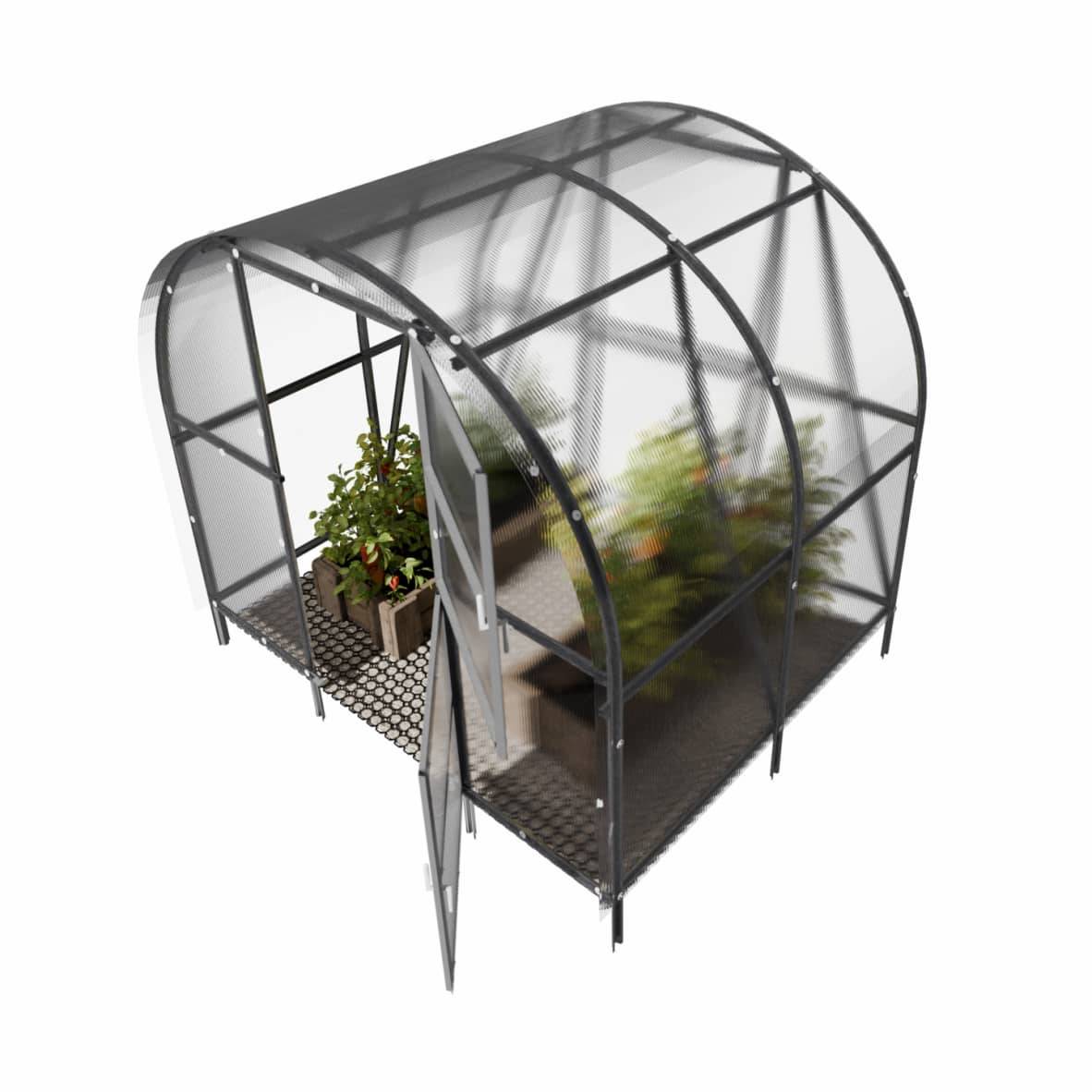 KLASIKA GREENHOUSES - Serre KLASIKA BALTIC LT 3 x 2 m (6 m²), 4 mm avec revêtement en polycarbonate - Image 5