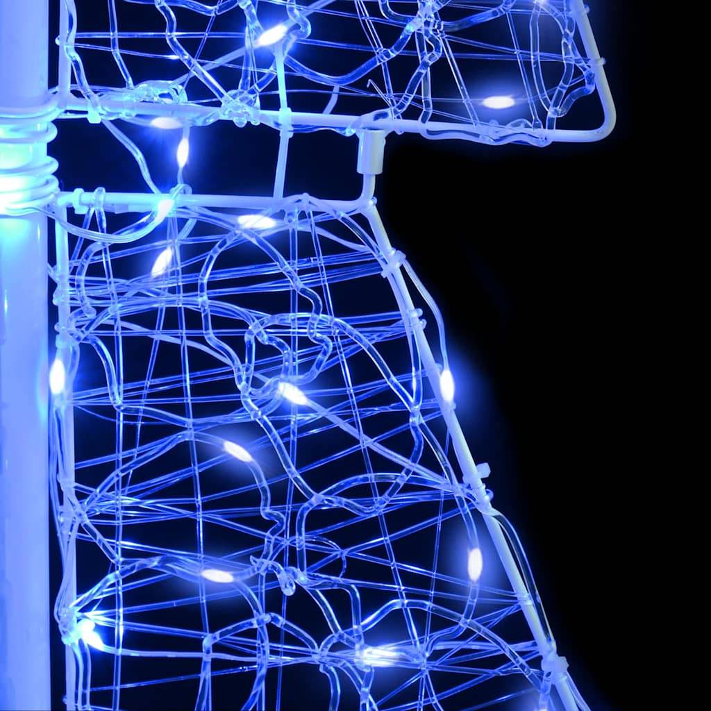 Sapin de Noël | Arbre de Noël avec 160 LED Bleu 150 cm Acrylique Maison Chic - Image 7
