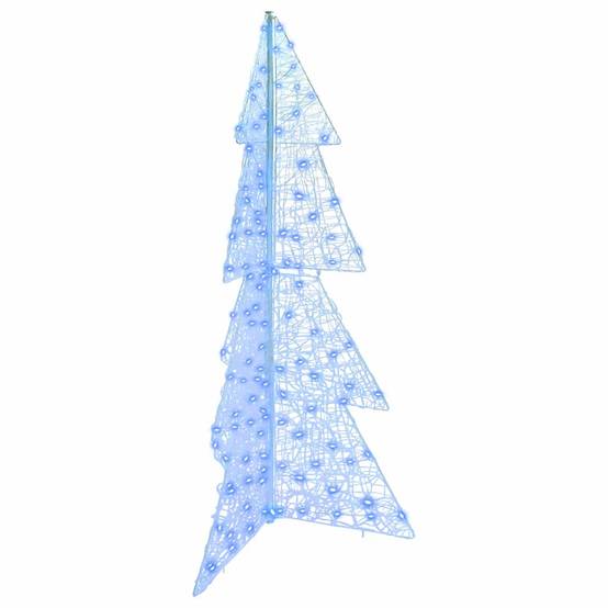 Sapin de Noël | Arbre de Noël avec 160 LED Bleu 150 cm Acrylique Maison Chic - Image 1