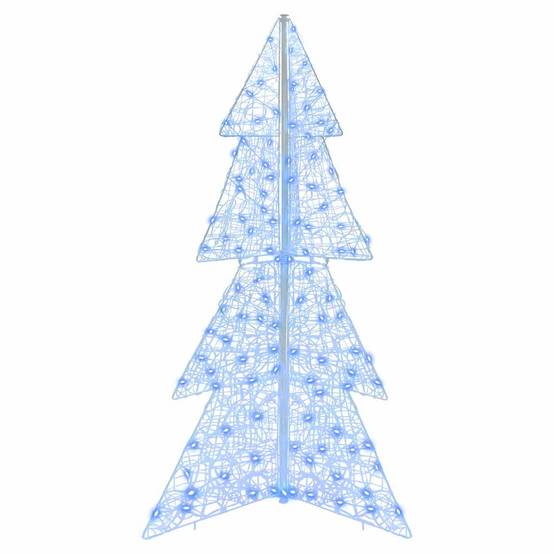 Sapin de Noël | Arbre de Noël avec 160 LED Bleu 150 cm Acrylique Maison Chic - Image 4