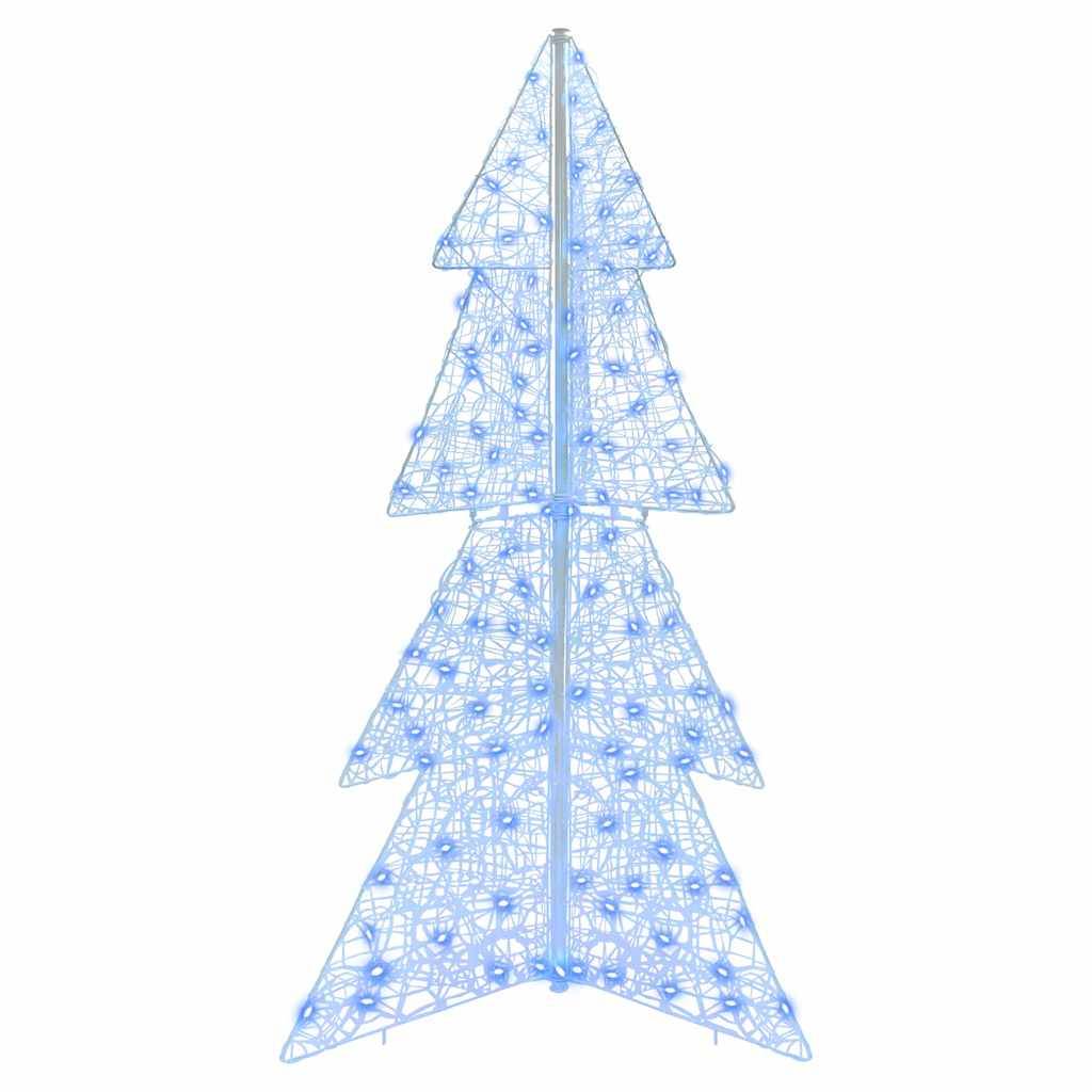 Sapin de Noël | Arbre de Noël avec 160 LED Bleu 150 cm Acrylique Maison Chic - Image 4