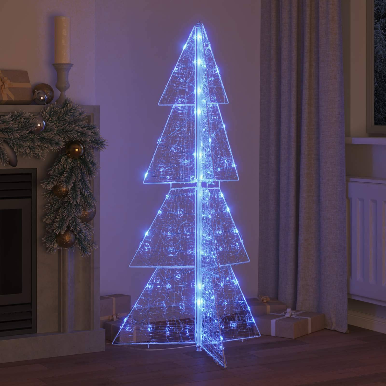 Sapin de Noël | Arbre de Noël avec 160 LED Bleu 150 cm Acrylique Maison Chic - Image 3