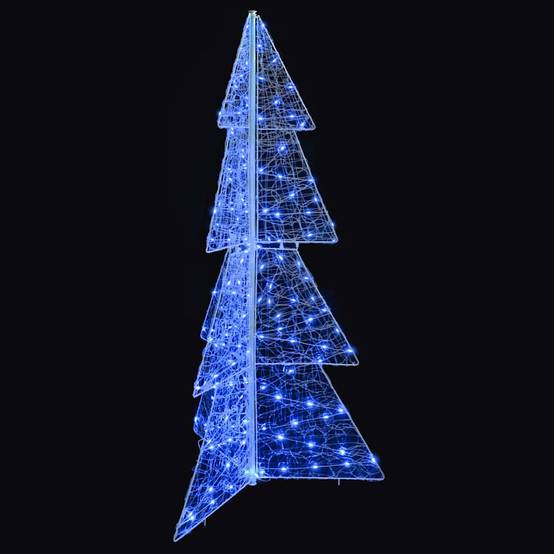 Sapin de Noël | Arbre de Noël avec 160 LED Bleu 150 cm Acrylique Maison Chic - Image 5