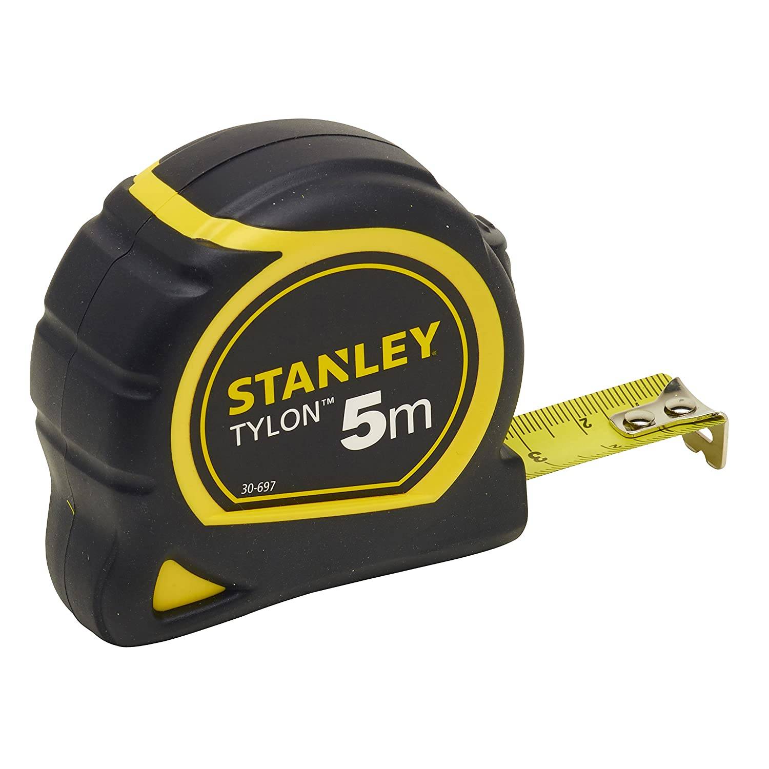 stanley - STANLEY Mètre Tylon Bi matière 5M X 19mm Stanley - Ruban anti-corrosion - Boitier Bi-Matière - Blocage Du Ruban - Image 1