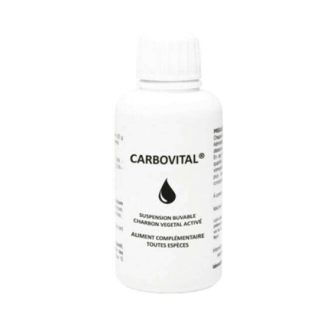 Carbovital Charbon végétal activé pour toute espèce (125ml)