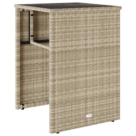 Ensemble de bistro 3 pcs | Mobilier d'extérieur et coussins gris clair résine tressée Maison Chic - Image 4