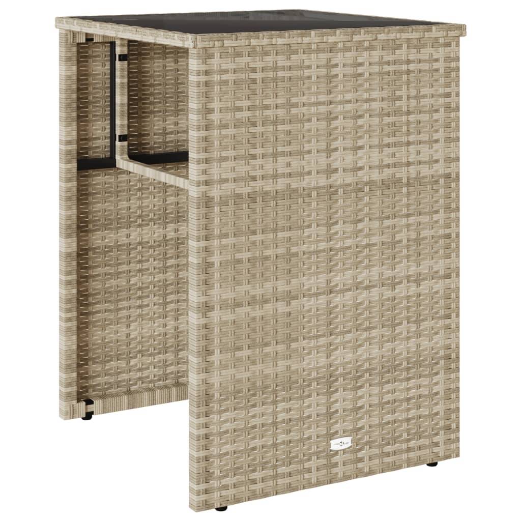 Ensemble de bistro 3 pcs | Mobilier d'extérieur et coussins gris clair résine tressée Maison Chic - Image 4