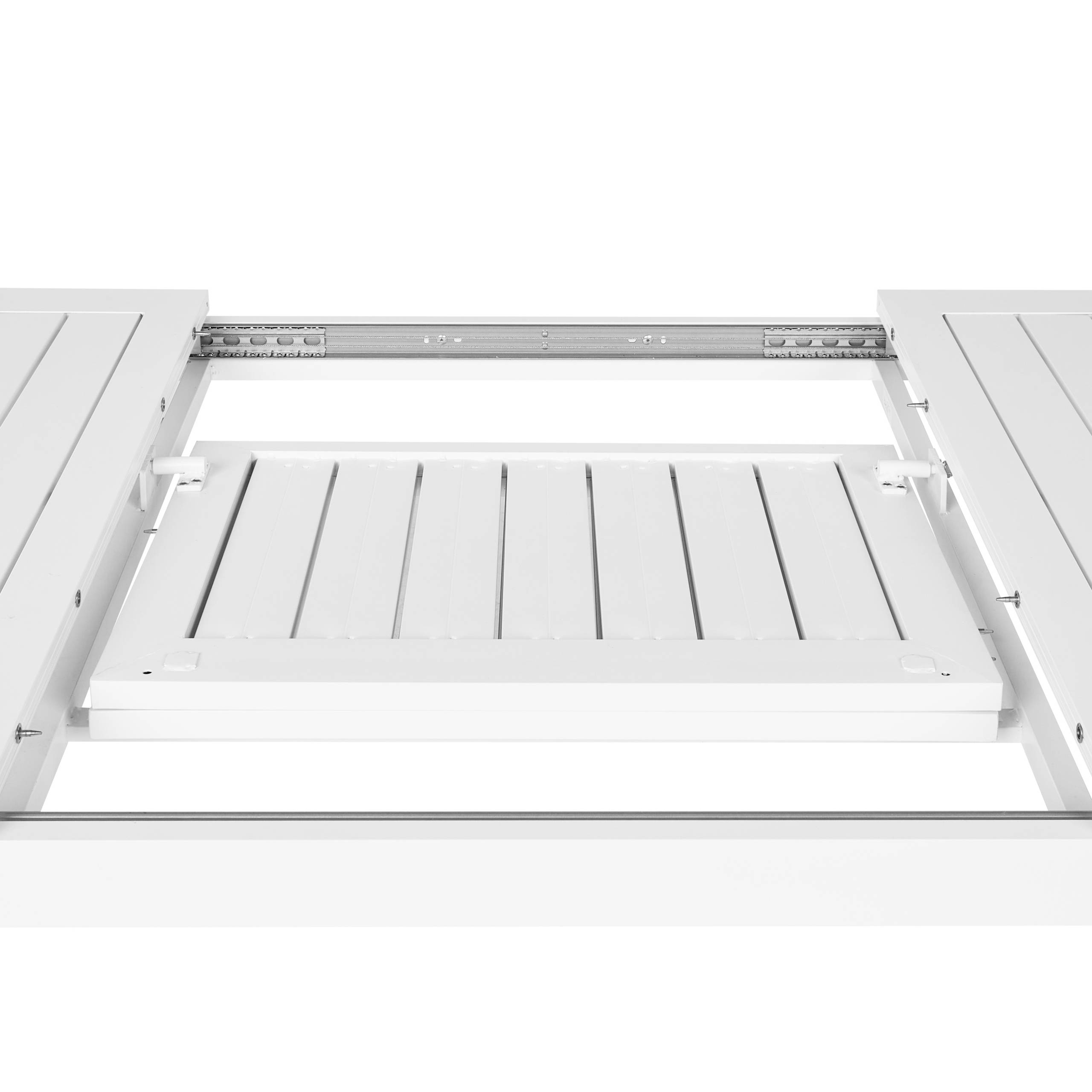 Beliani - Table de repas, 8 Personnes Aluminium Blanc SKALOMA - 90x240x74- Beliani - Image 7