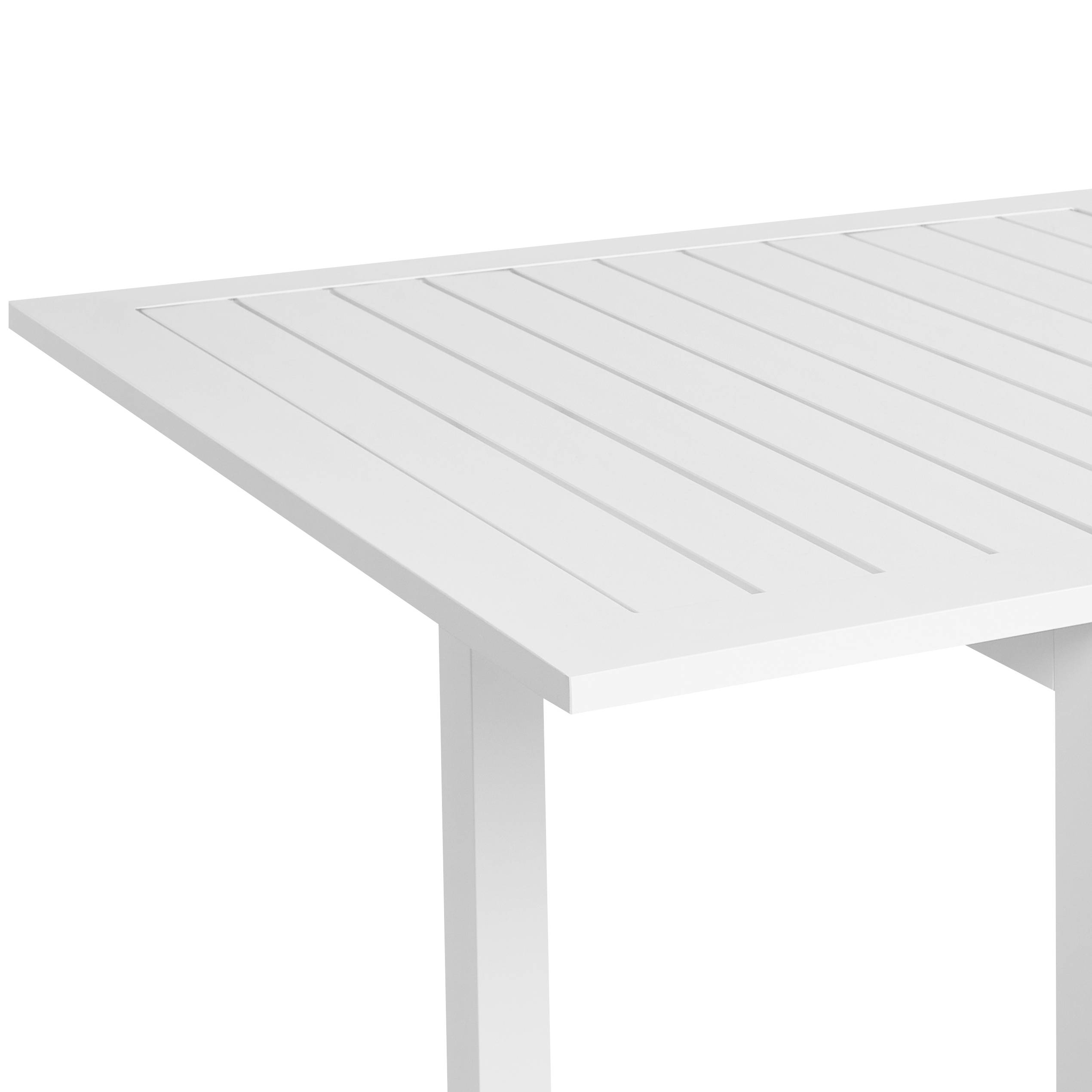 Beliani - Table de repas, 8 Personnes Aluminium Blanc SKALOMA - 90x240x74- Beliani - Image 6