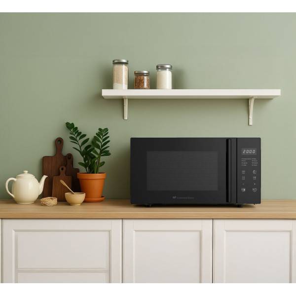 Micro-ondes sans plateau tournant - Flatbed - Grill - CONTINENTAL EDISON - CEMO23FB - 1280 W - L49,2xH29,7 xP34,8 cm - 23L - Noi - Image 5
