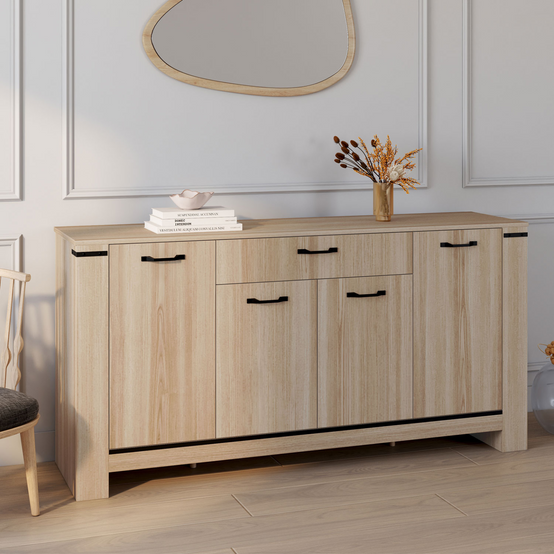 Buffet 160 m IDAHO 4 portes avec tiroir design contemporain - Image 1