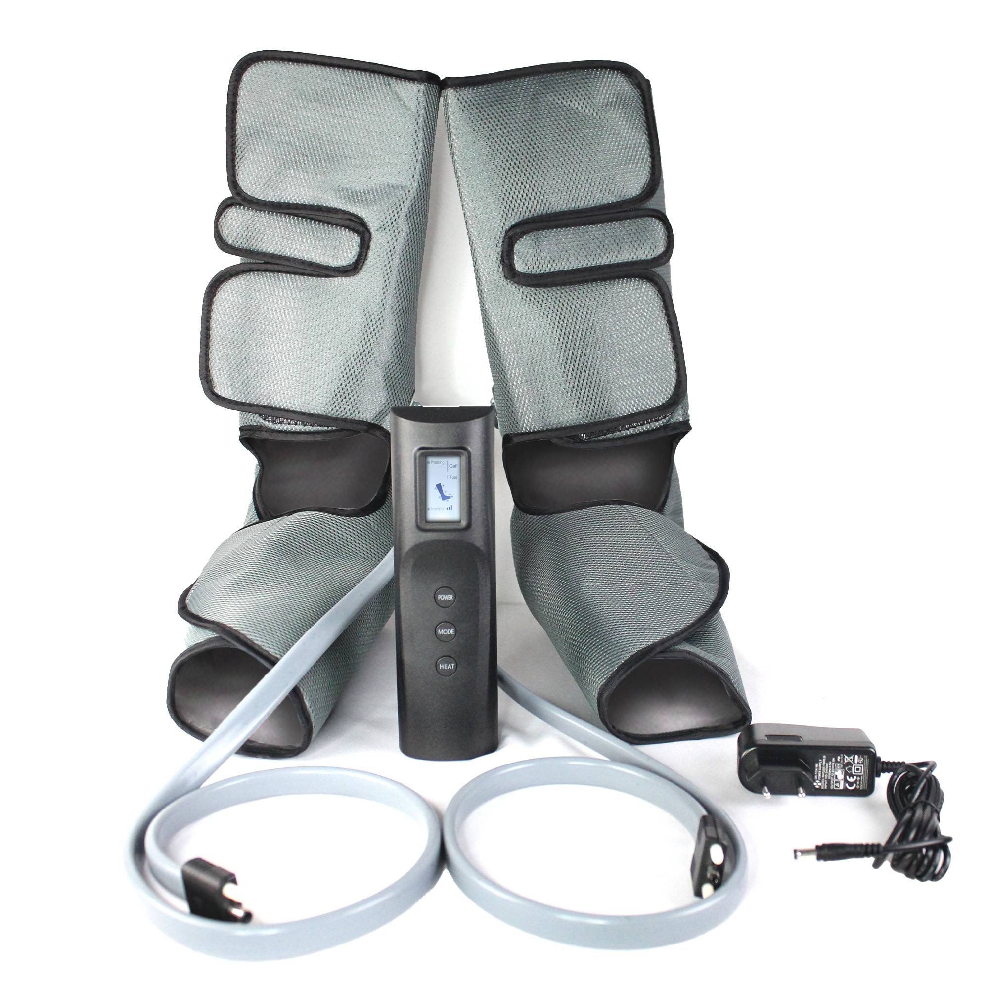 Fishtec - Masseur pieds et mollets FISHTEC, technique pressothérapie, fonction chaleur, télécommandé, 3 modes et 3 intensités, coloris gris - Image 4