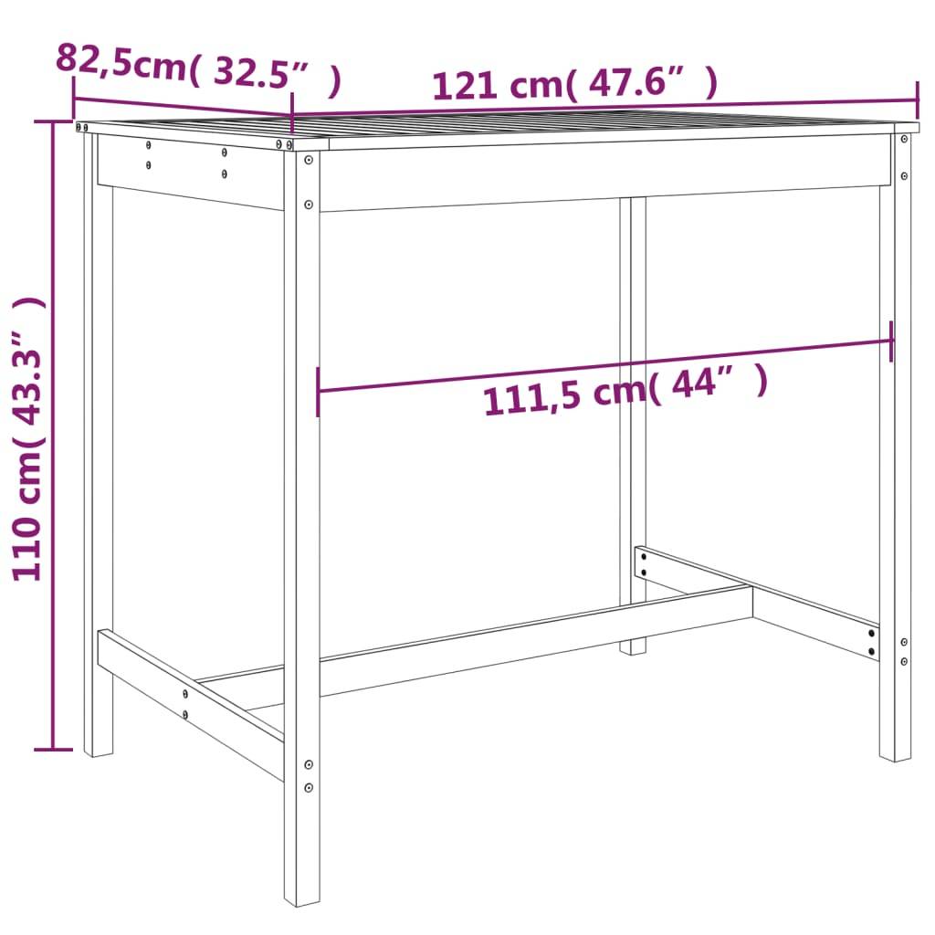 Maison Chic - Ensemble de 5 pcs bar de jardin - Mobilier d'extérieur - Mobilier de jardin bois massif de Douglas-JU2263 - Image 9