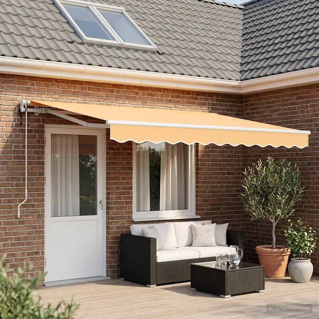 PANGIVO - Auvent rétractable polyester sable 450 x 350 cm, 39.65kg - PANGIVO - Image 1