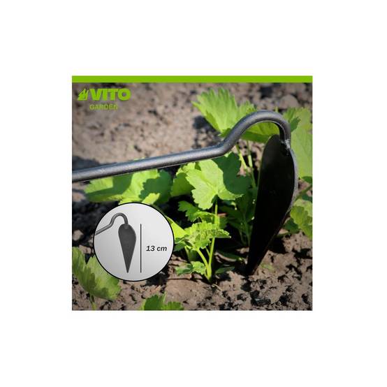 Binette de jardin Inox et Fer forgés à la main Manche bois VITO - Imagen 3