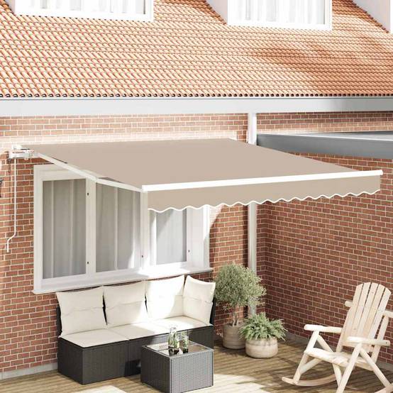 Maison Chic - Store banne | Auvent Rétractable Beige 300 x 250 cm tissu Maison Chic - Image 2