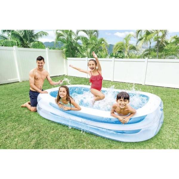 Intex - Piscine rectangulaire Family - Longueur 262 cm x Largeur 175 cm - Bleu et blanc - Intex - Imagen 2