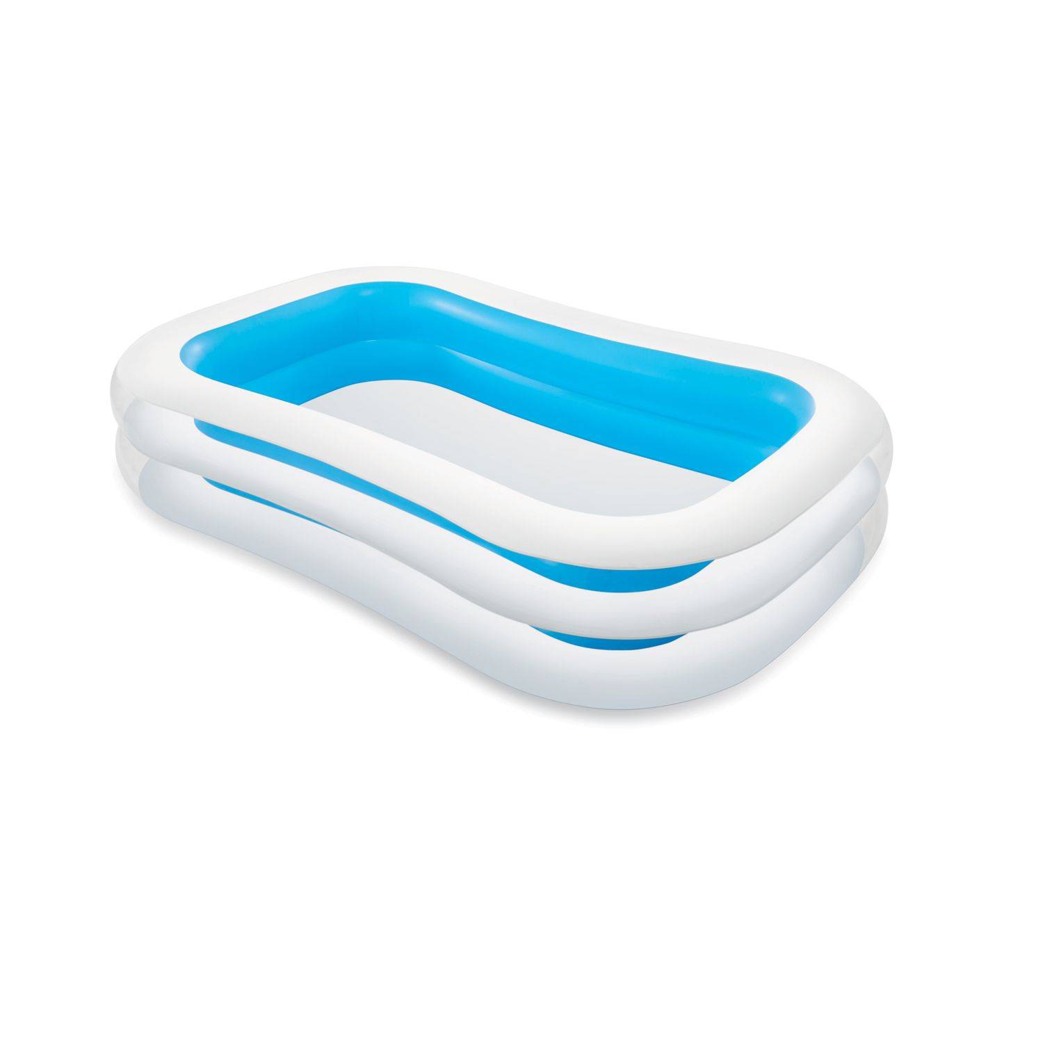 Intex - Piscine rectangulaire Family - Longueur 262 cm x Largeur 175 cm - Bleu et blanc - Intex