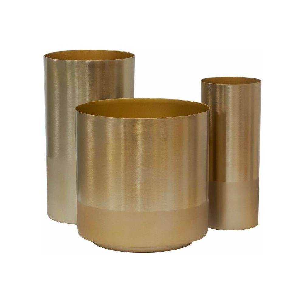 Aubry Gaspard - Vase cylindrique en métal doré Petit modèle - Imagen 2