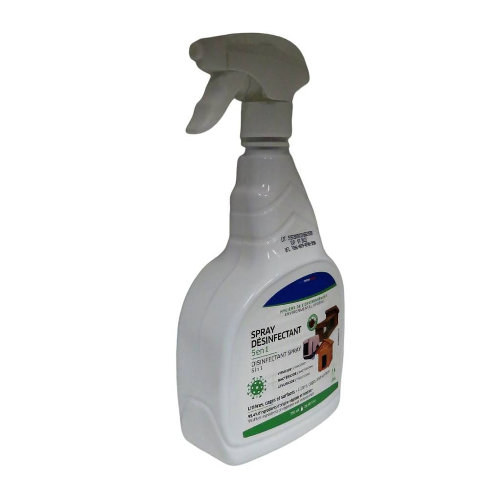 animallparadise - Spray Désinfectant 5 en 1, contenance 750 ml, pour habitat des animaux - Imagen 2